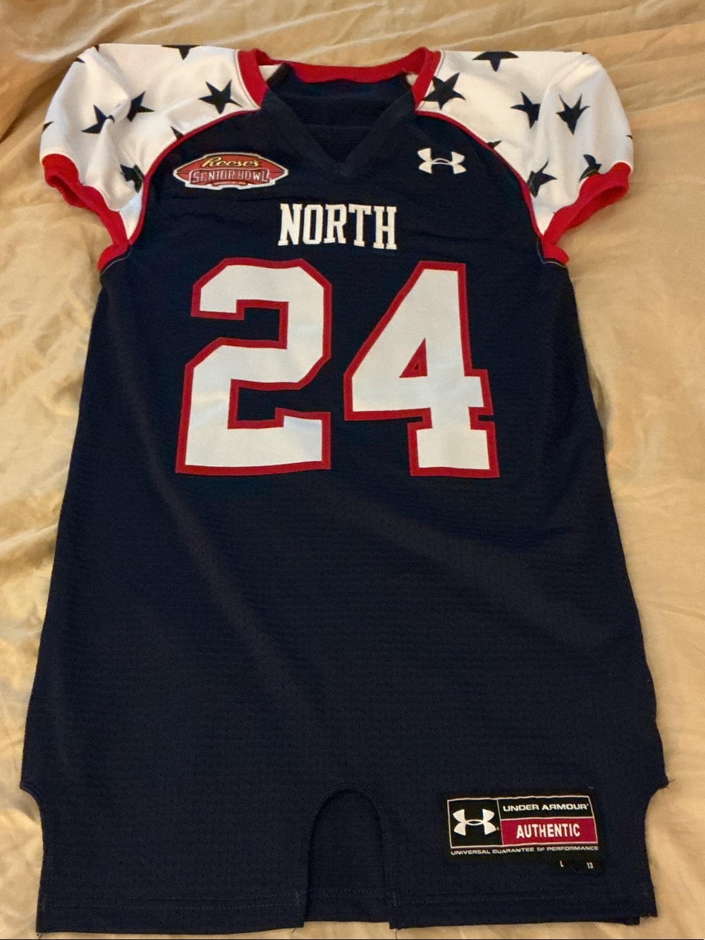 Reese’s senior bowl football jersey